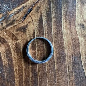 White gold ring with diamonds.